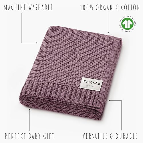 Bleu La La: Organic Cotton Knit Receiving Blanket for Boys - The Tribalist