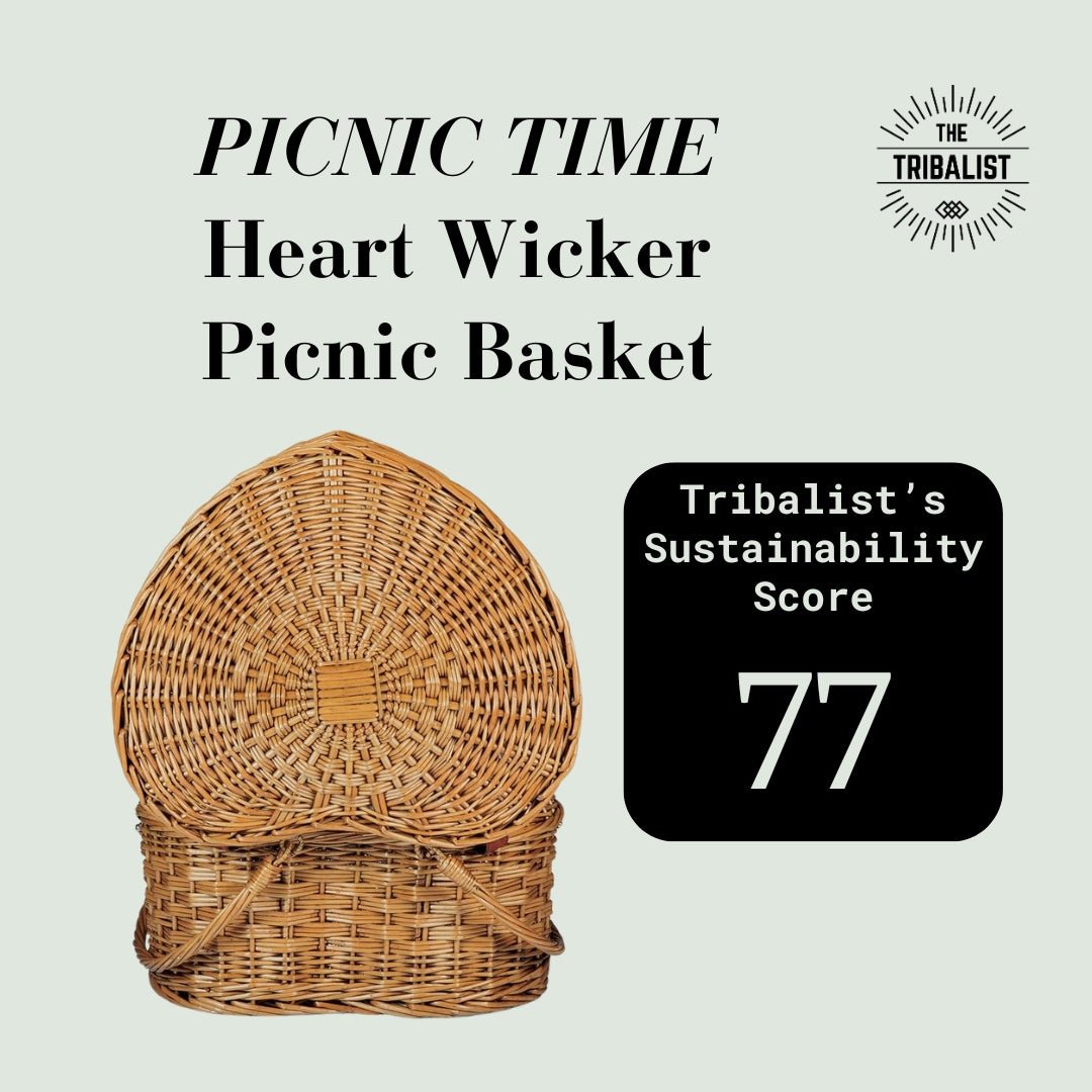The Tribalist - PICNIC TIME: Heart Wicker Picnic Basket