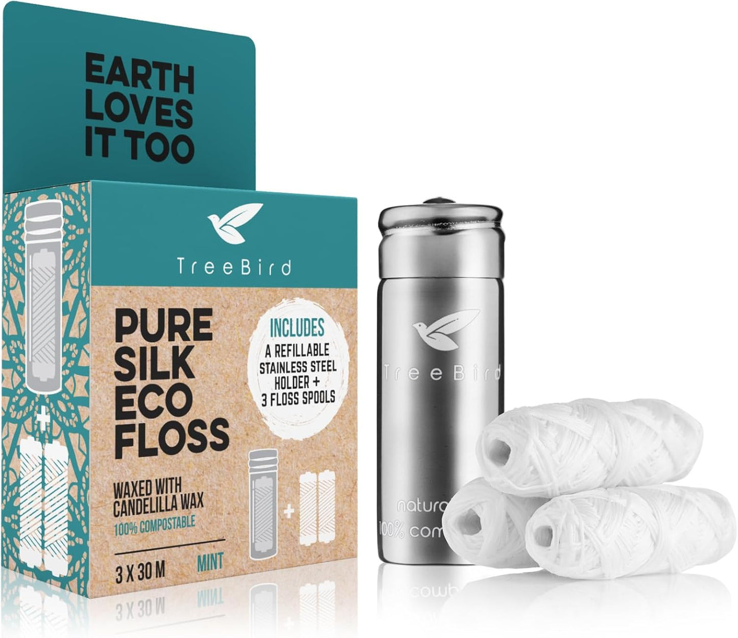 TreeBird: Biodegradable Pure Silk Dental Floss - The Tribalist